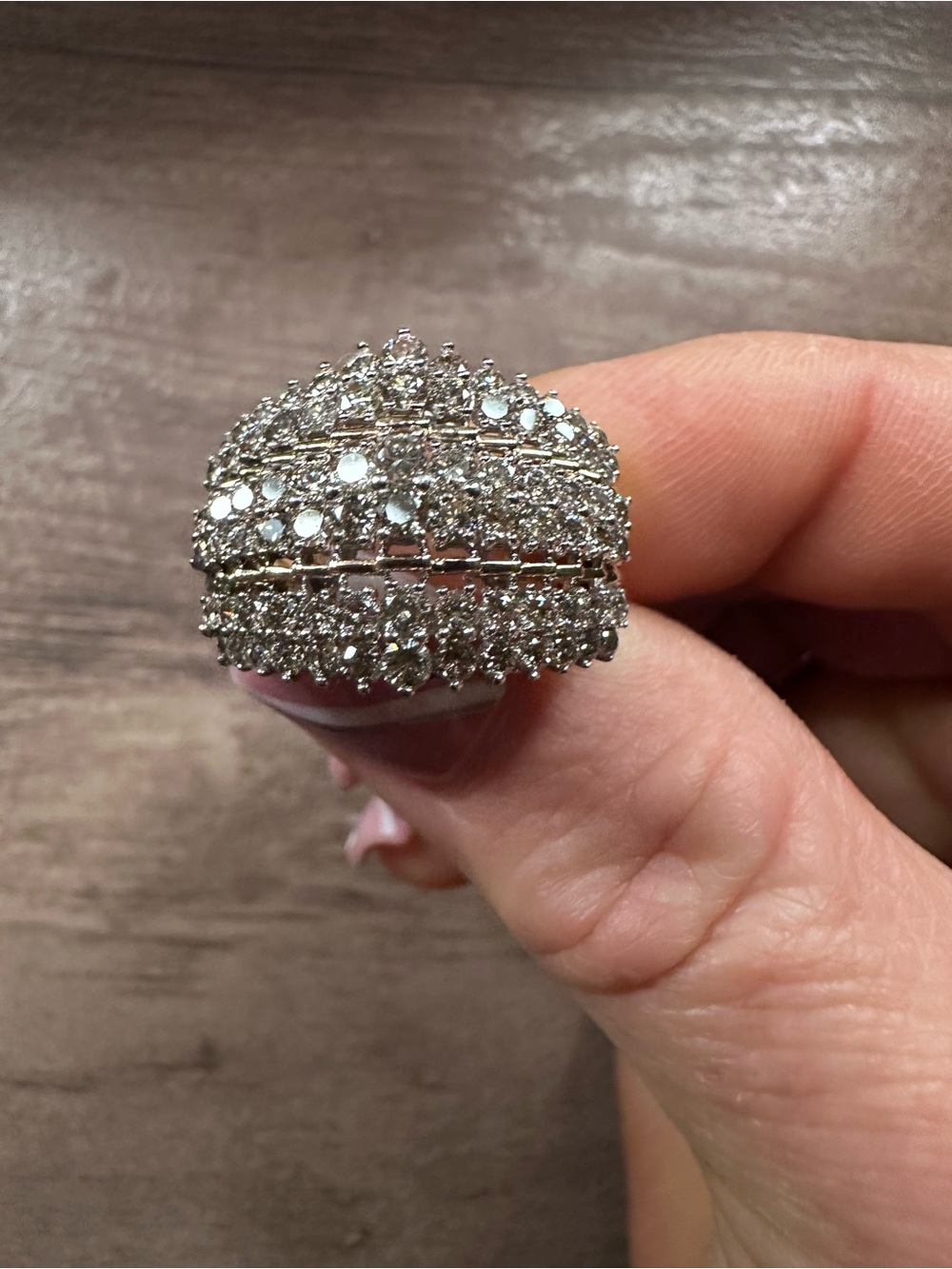 2 carat natural diamond 10k gold Cocktail Ring